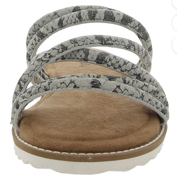 Diba True Cedar Cove Leather Strappy Slide Sandals in Gray Snakes, Size 6. New! - Picture 2 of 16